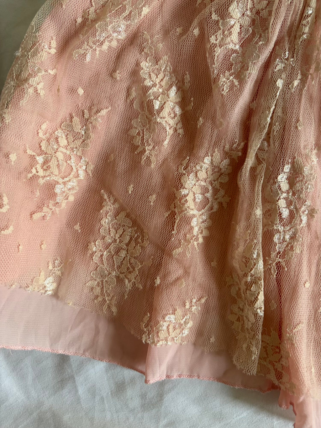 Vintage 2000s Lace Coquette Cami with Embroidery