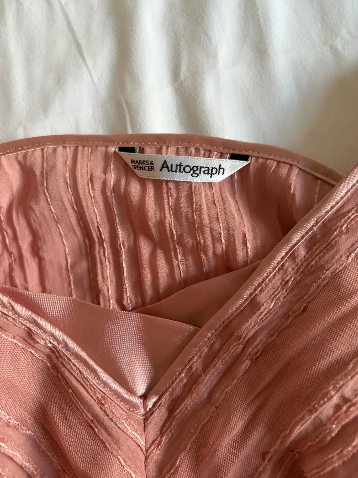 Vintage Y2K dusty pink cami with underbust sequin detail and sequins all over
