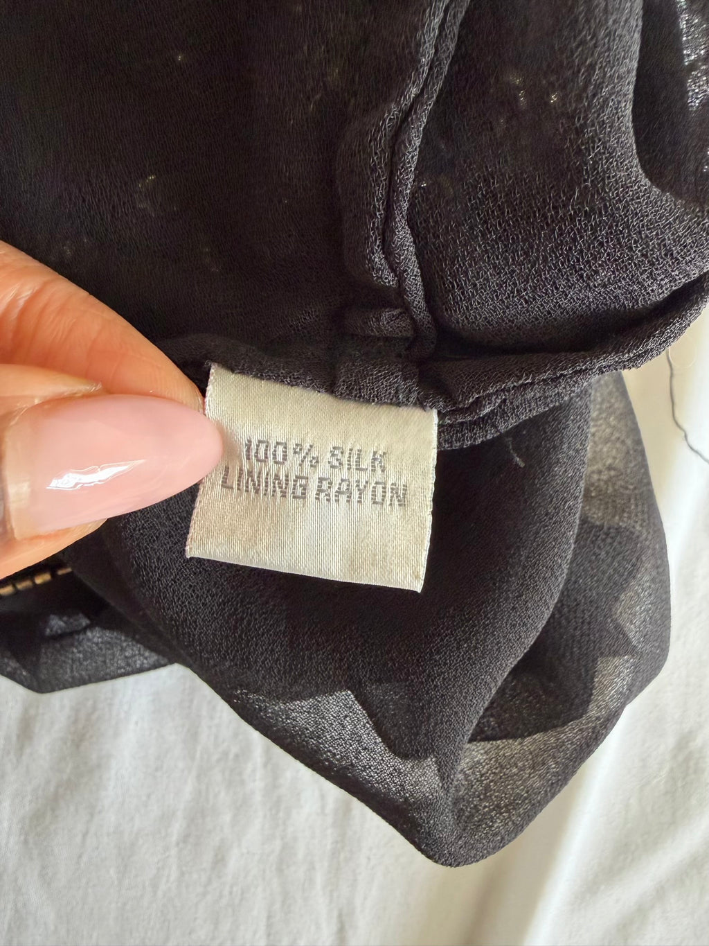 Vintage Y2K Aftershock Silk Black Cami with Gold and Silver Beads and Sequins