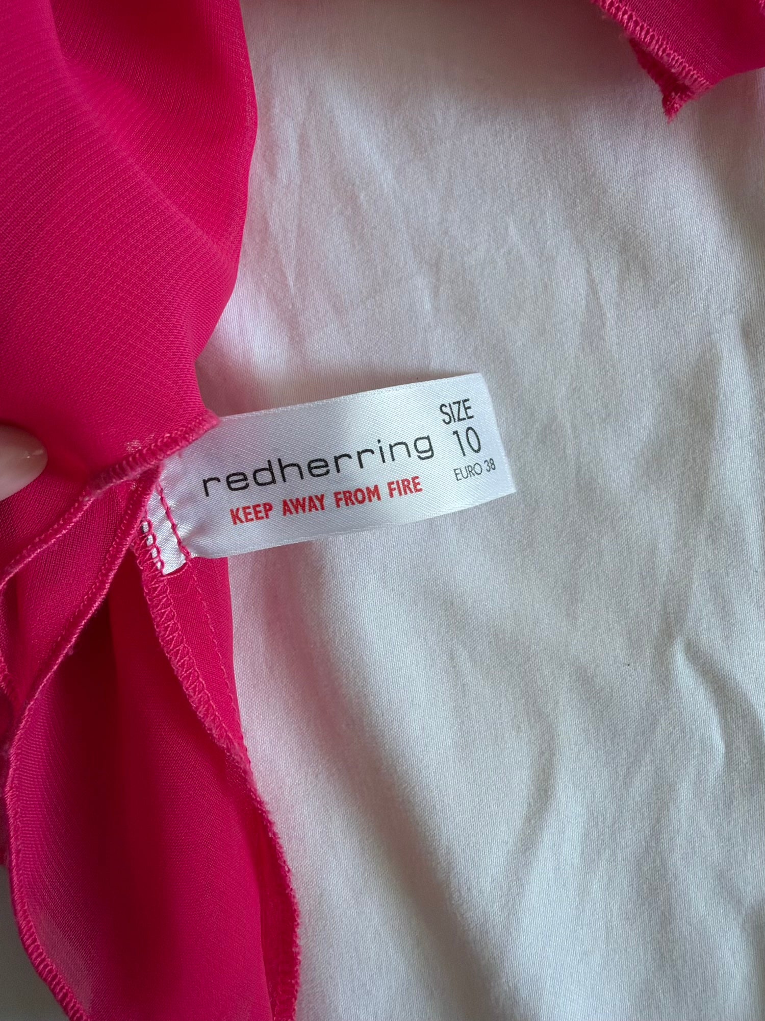 Vintage Y2K Hot Pink Handkerchief Hem Floaty Cami