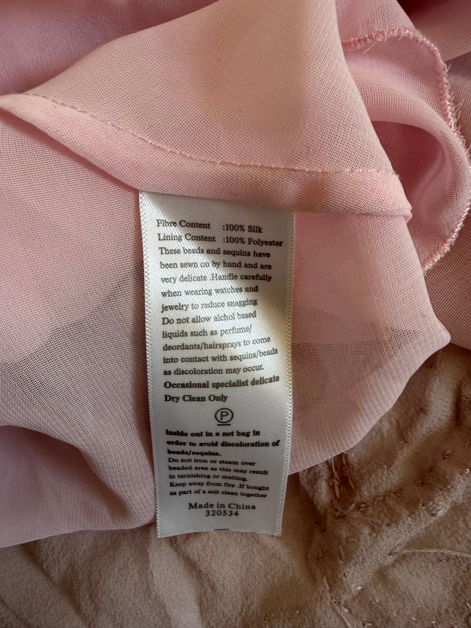 Vintage Y2K Silk Rose Pink Heavily Beaded and Sequin Top