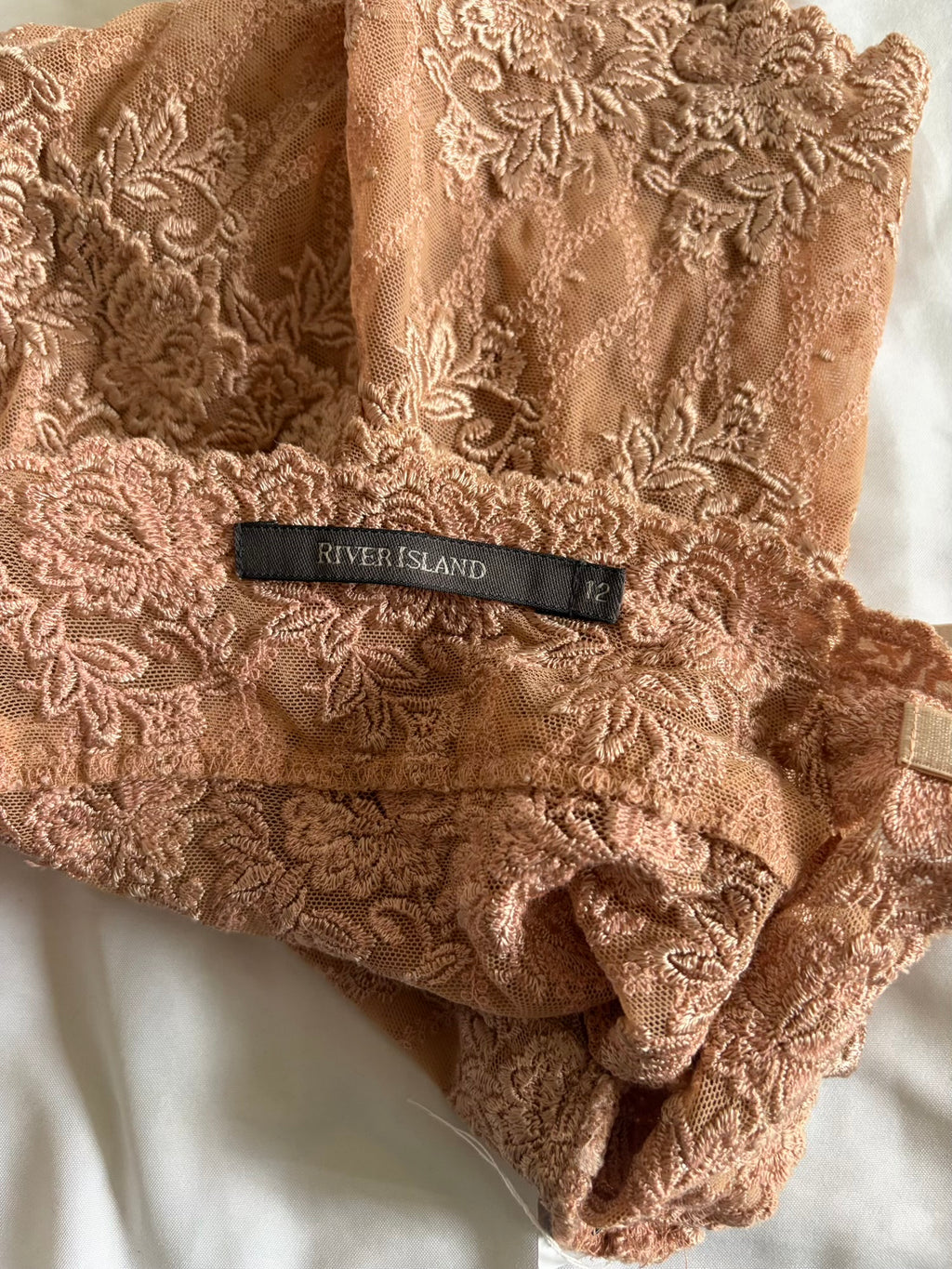 Vintage Y2K Dusty Rose Lace Cami with Iridescent Sequins