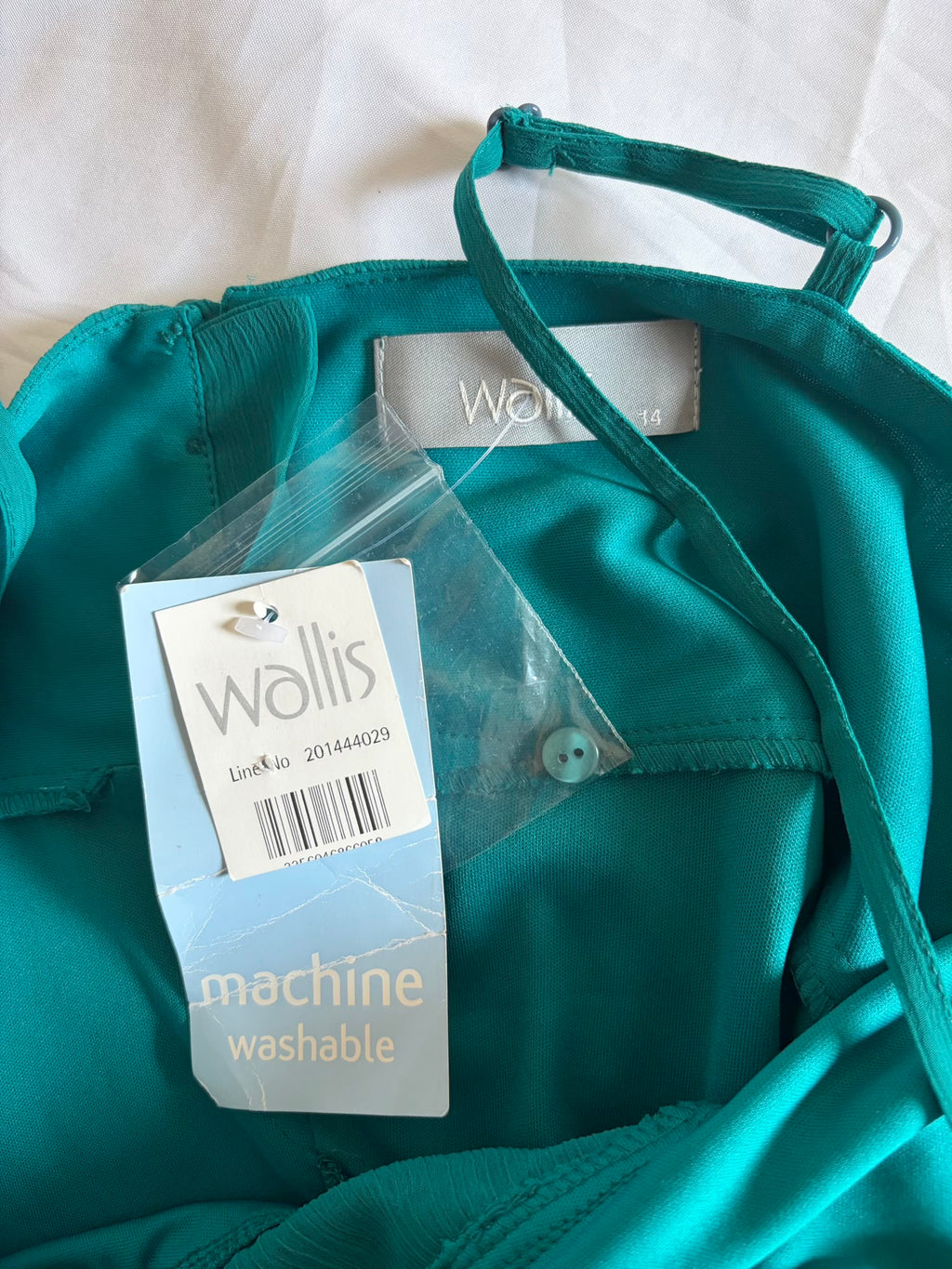 Vintage Y2K Teal Cami with Embellished Underbust Detail with Beads and Sequins