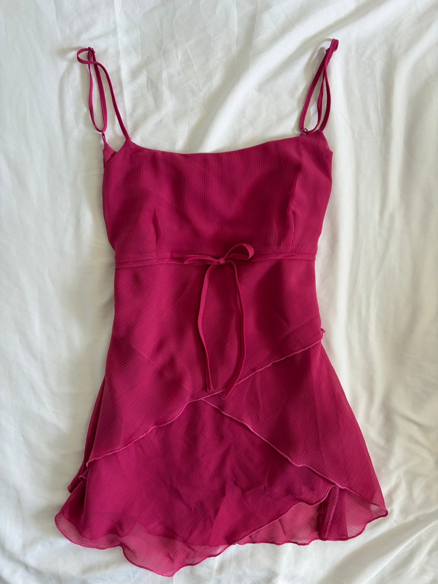 Vintage 1990s Raspberry Pink Layered Cami