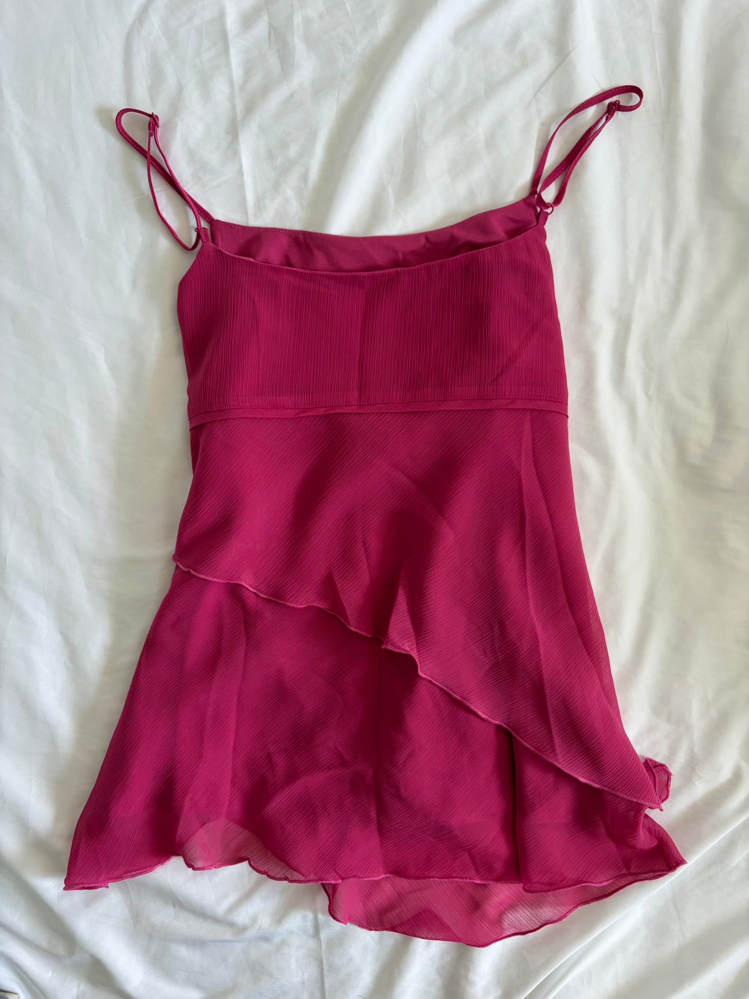 Vintage 1990s Raspberry Pink Layered Cami