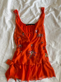 Vintage Y2K Orange Dragonfly Embellished Cami