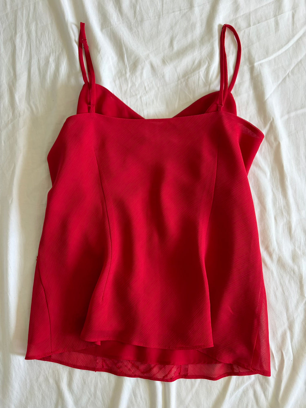 Vintage Y2K Sequin and Beaded Red Floaty Cami