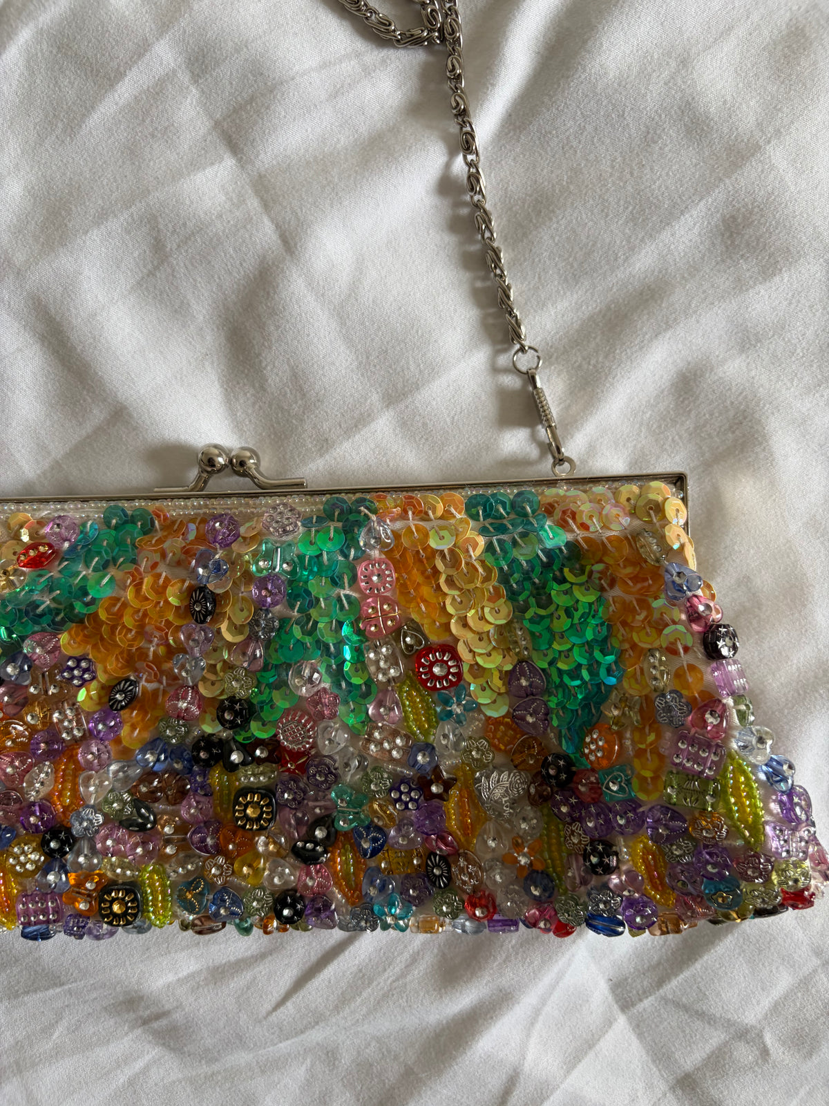 Vintage 2000s Graffity Paris French Heavily Beaded Embellished Bag