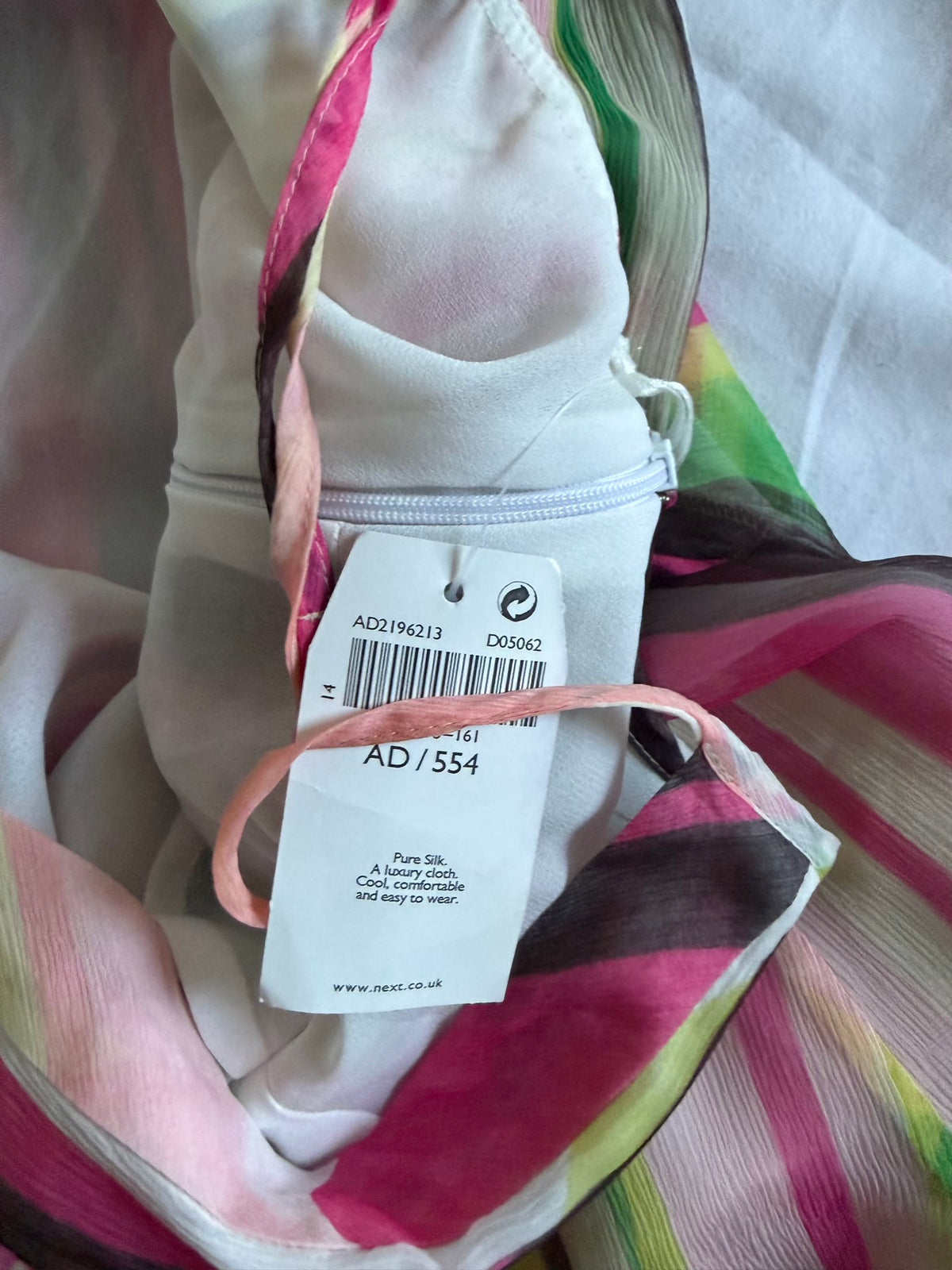 Vintage 2000s Silk Candy Stripe Tie Back Cami with Handkerchief Hem
