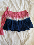 Vintage Y2K blue white pink ombre rara skirt 2000s deadstock with tags
