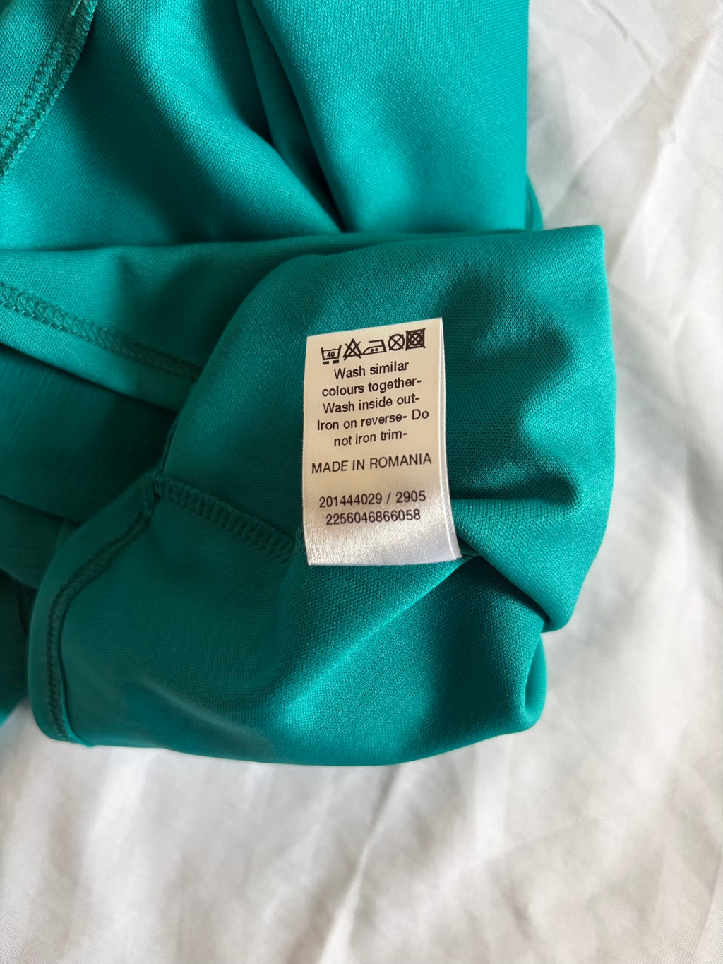 Vintage Y2K Teal Cami with Embellished Underbust Detail with Beads and Sequins
