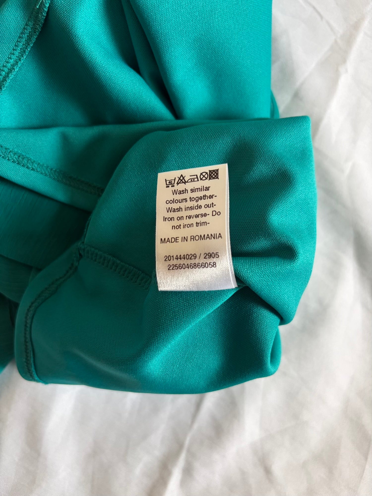 Vintage Y2K Teal Cami with Embellished Underbust Detail with Beads and Sequins