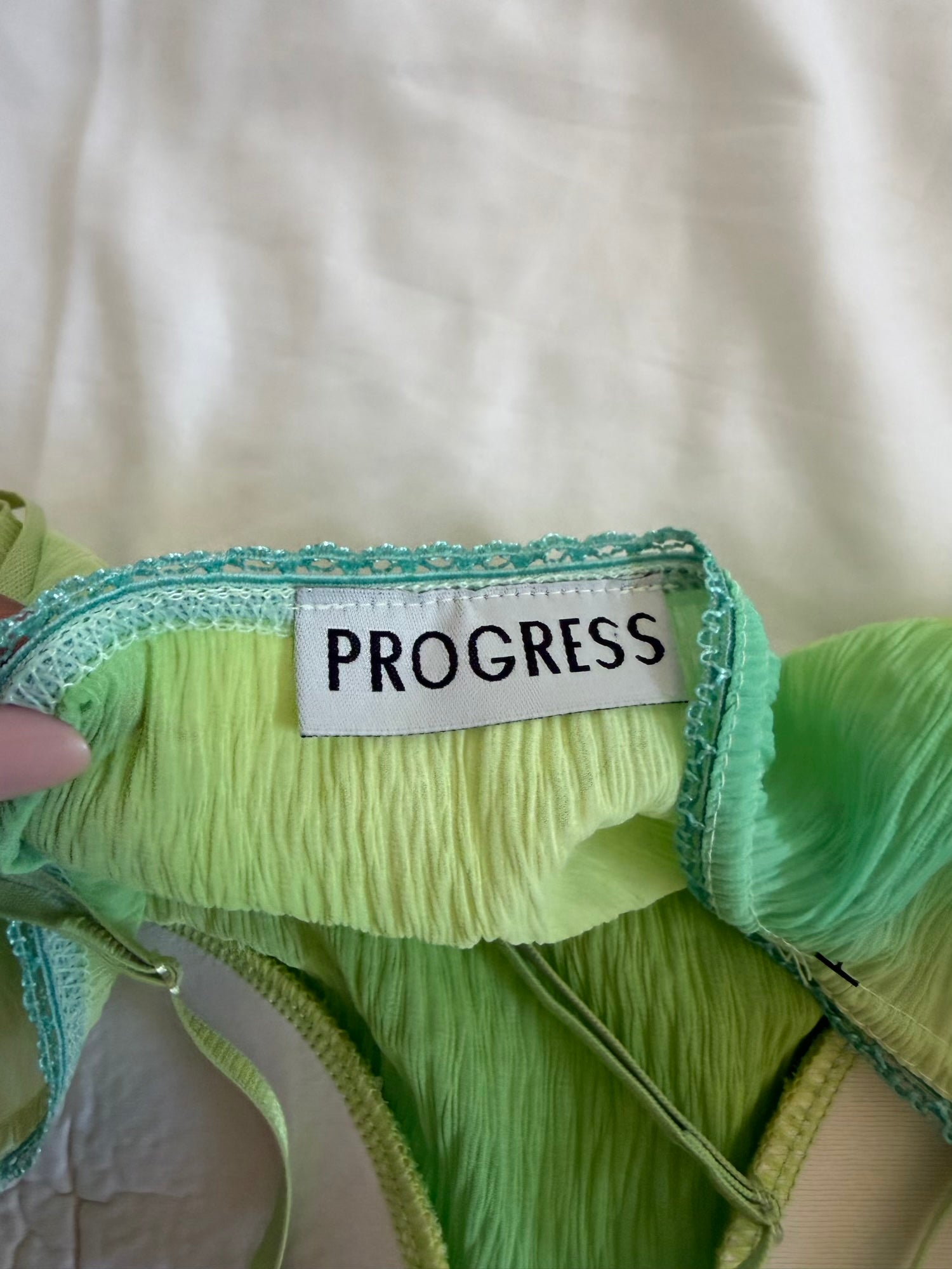 Vintage Y2K Teal Green and Turquoise Ombre Asymmetrical Hem Cami