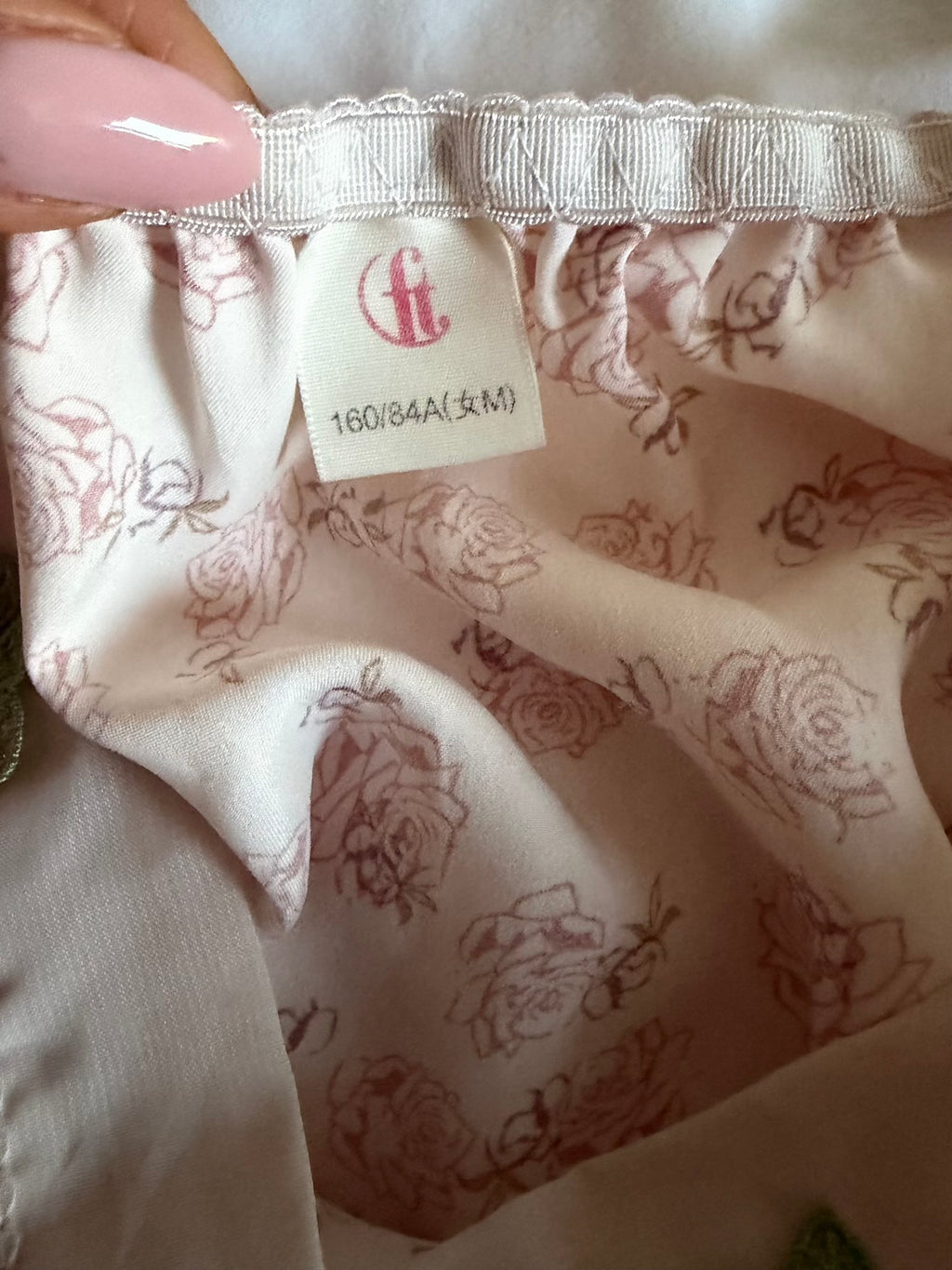 Vintage Y2K Japanese baby pink cami with embroidery on the bust and sequins with ribbon