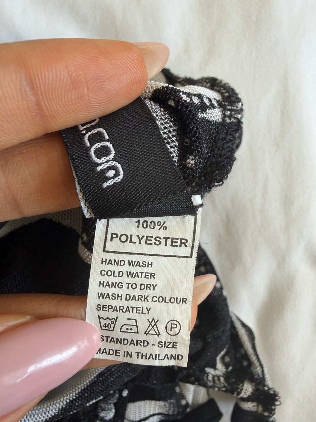 Vintage Y2K mesh black abstract bandeau cover up with o ring style detail and side ruching