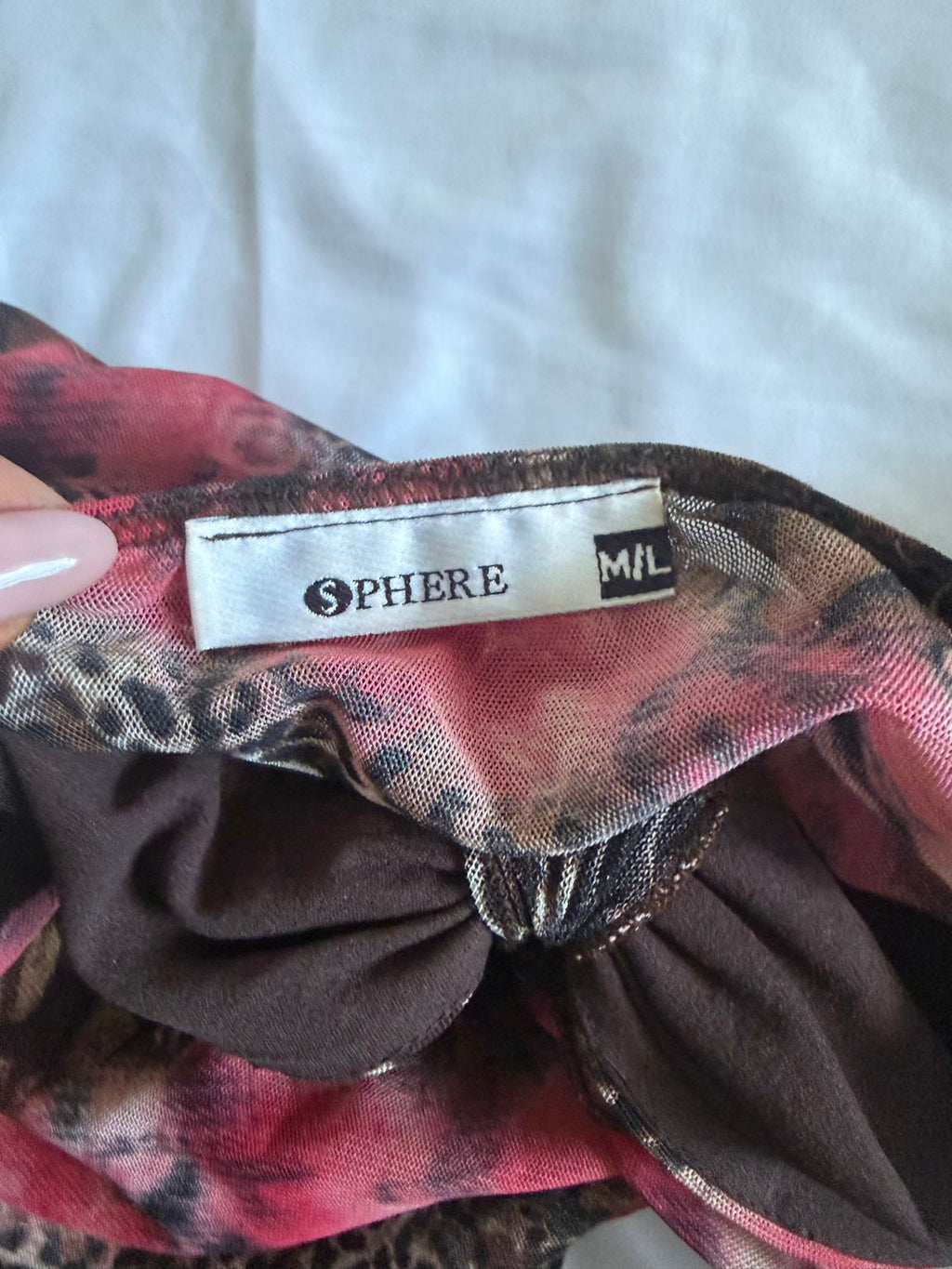 Vintage Y2K Cheetah Pink Tie Dye Handkerchief Hem Mesh Cami