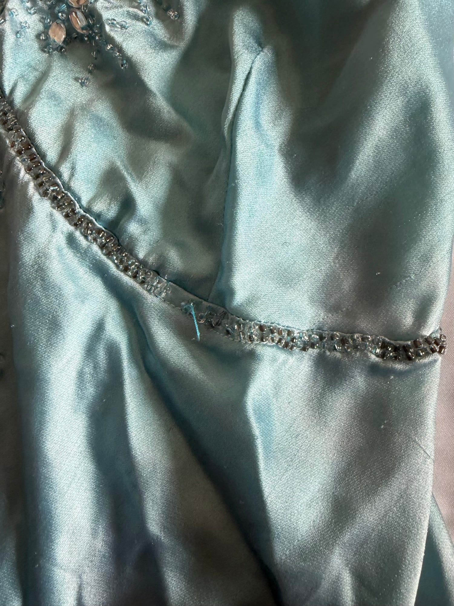 Vintage Y2K turquoise and brown ombre cami with embellishment detail