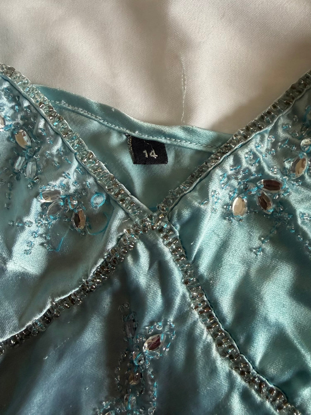 Vintage Y2K turquoise and brown ombre cami with embellishment detail