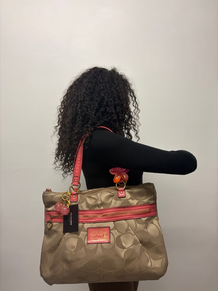 2012 Coach Daisy Signature Coral Tote