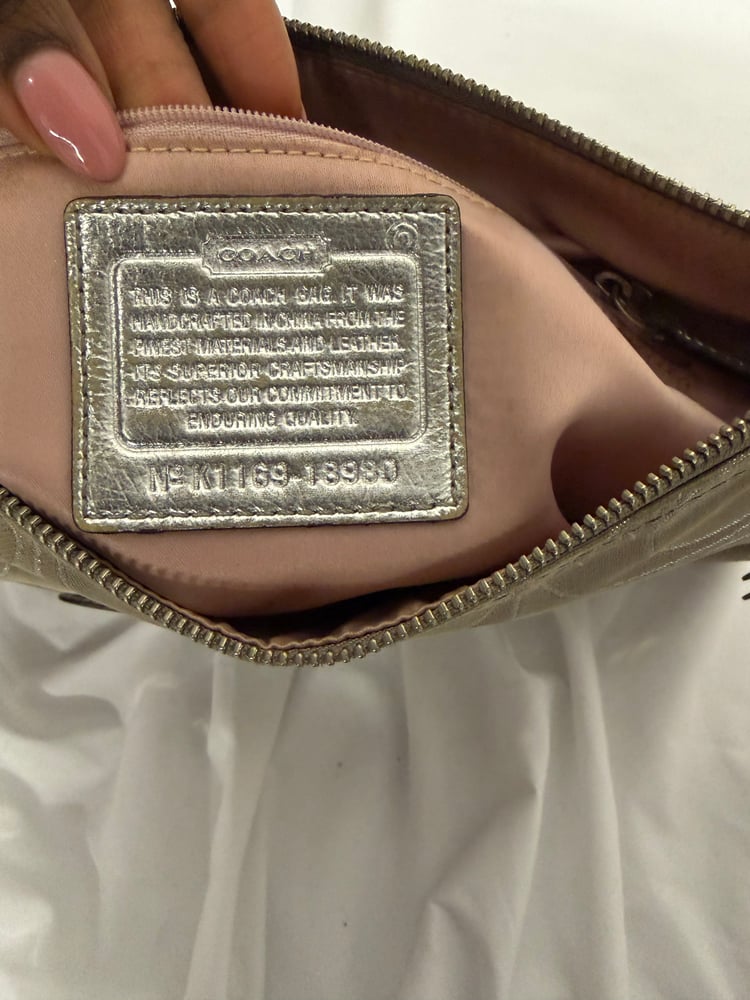 2011 Coach Poppy Limited Edition Metallic Jacquard Hippie Shoulder Bag