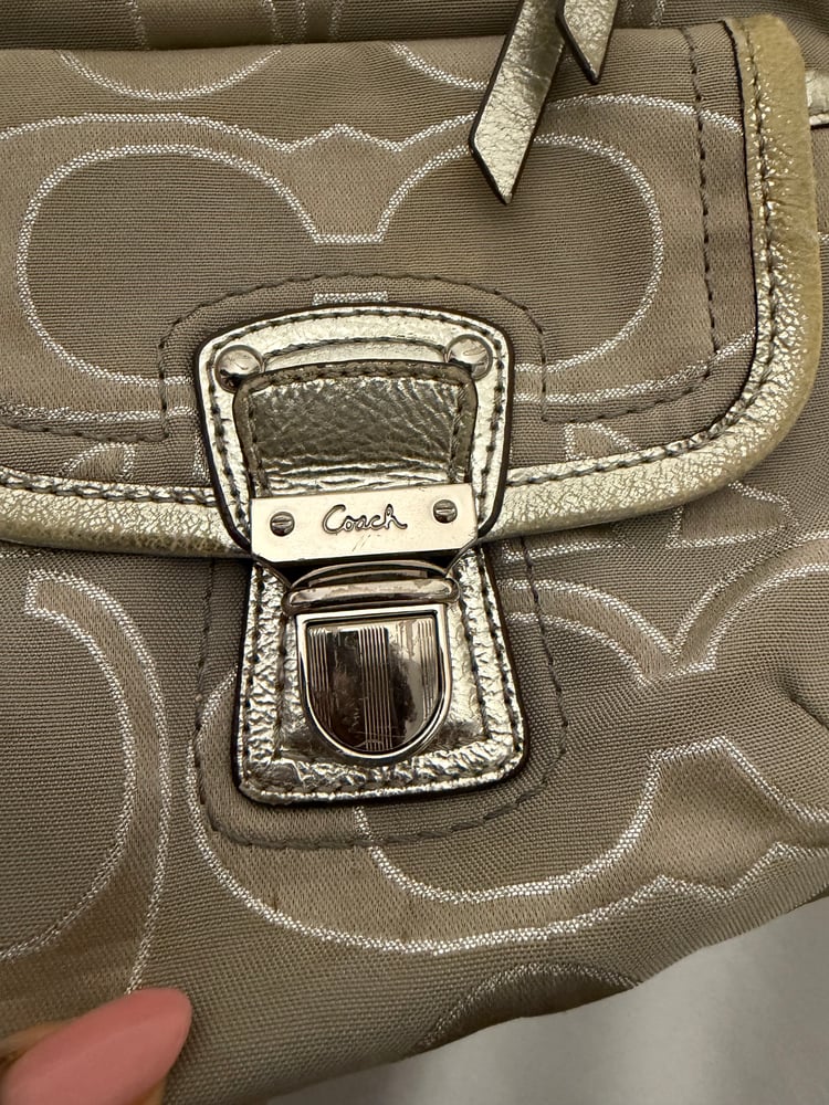 2011 Coach Poppy Limited Edition Metallic Jacquard Hippie Shoulder Bag