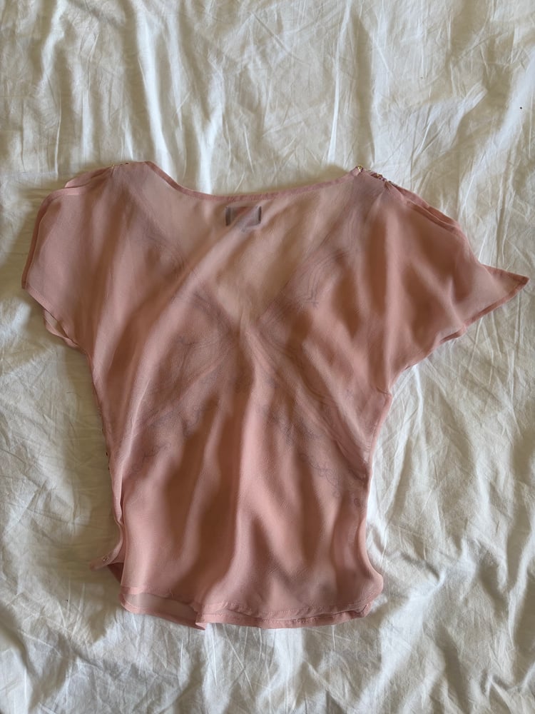 Y2K 2000s pink fairy cami with sequin details