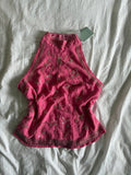 00s pink heavily beaded and sequin halter neck top