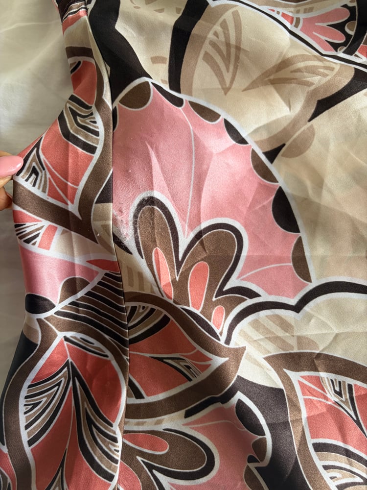 Y2K 2000s brown and pink floral baby doll style cami