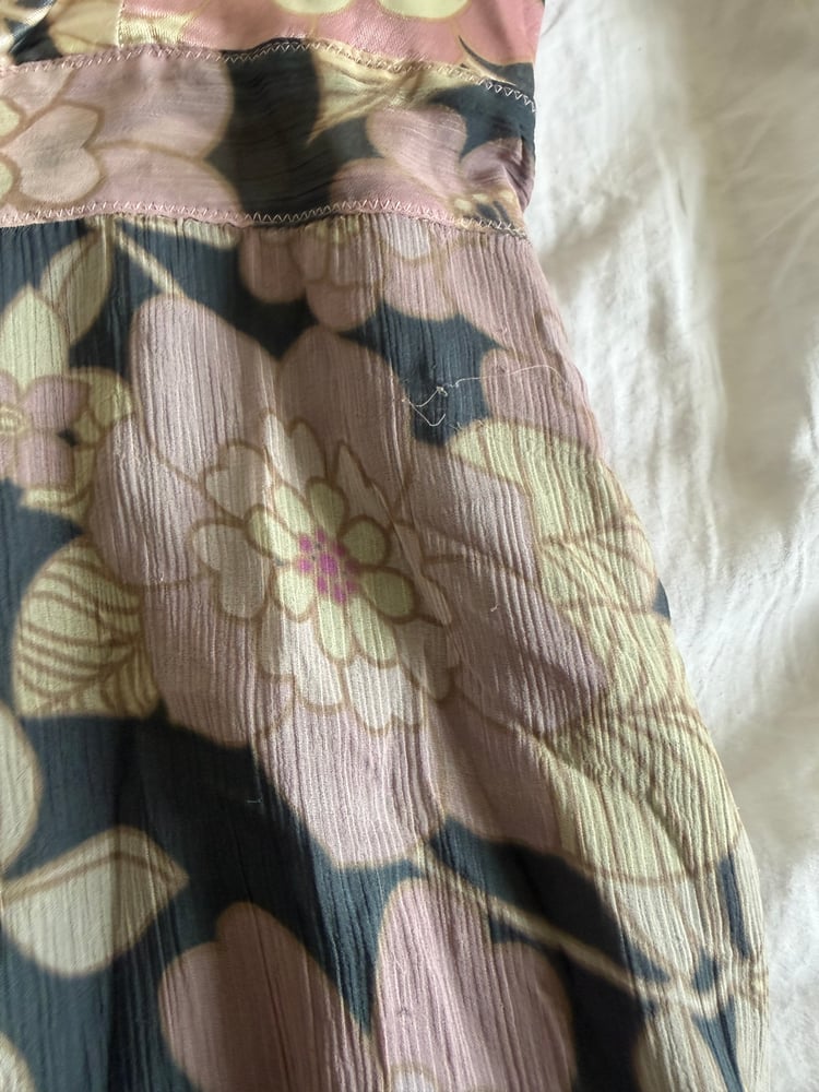 Vintage Y2K rare silk asymmetrical hem floral fairy cami