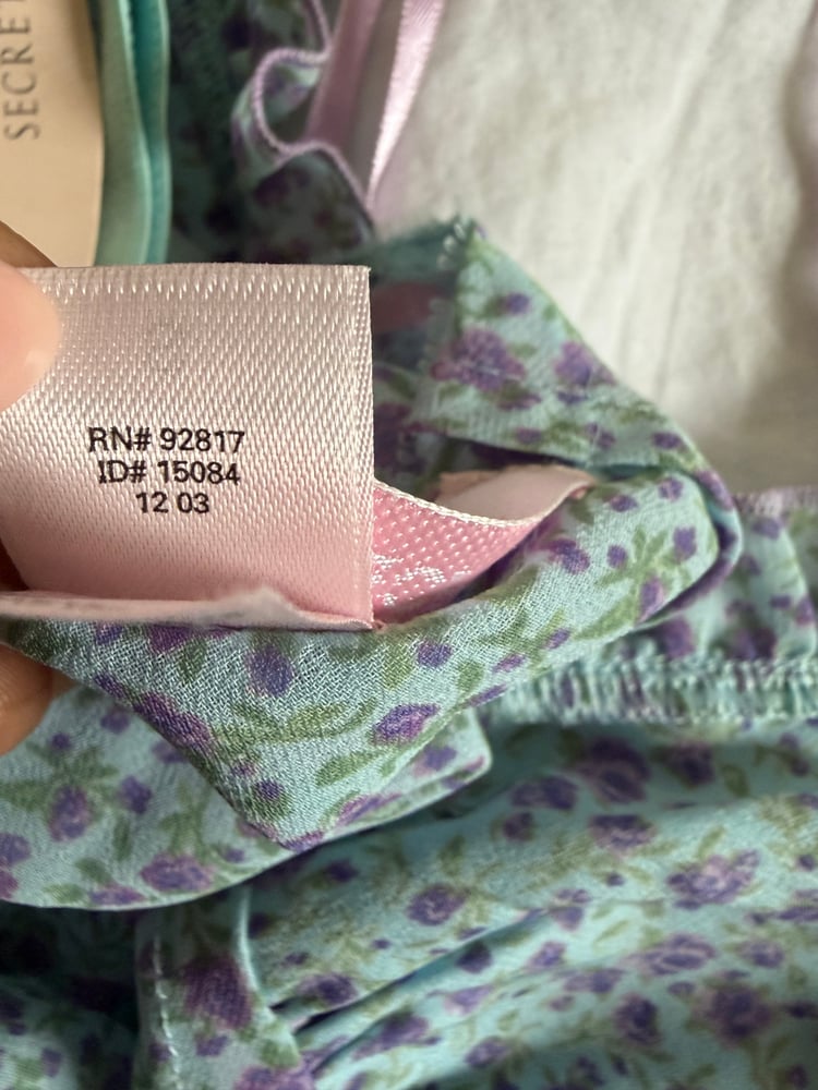Vintage Y2K rare 2003 Victoria’s Secret turquoise floral babydoll cami