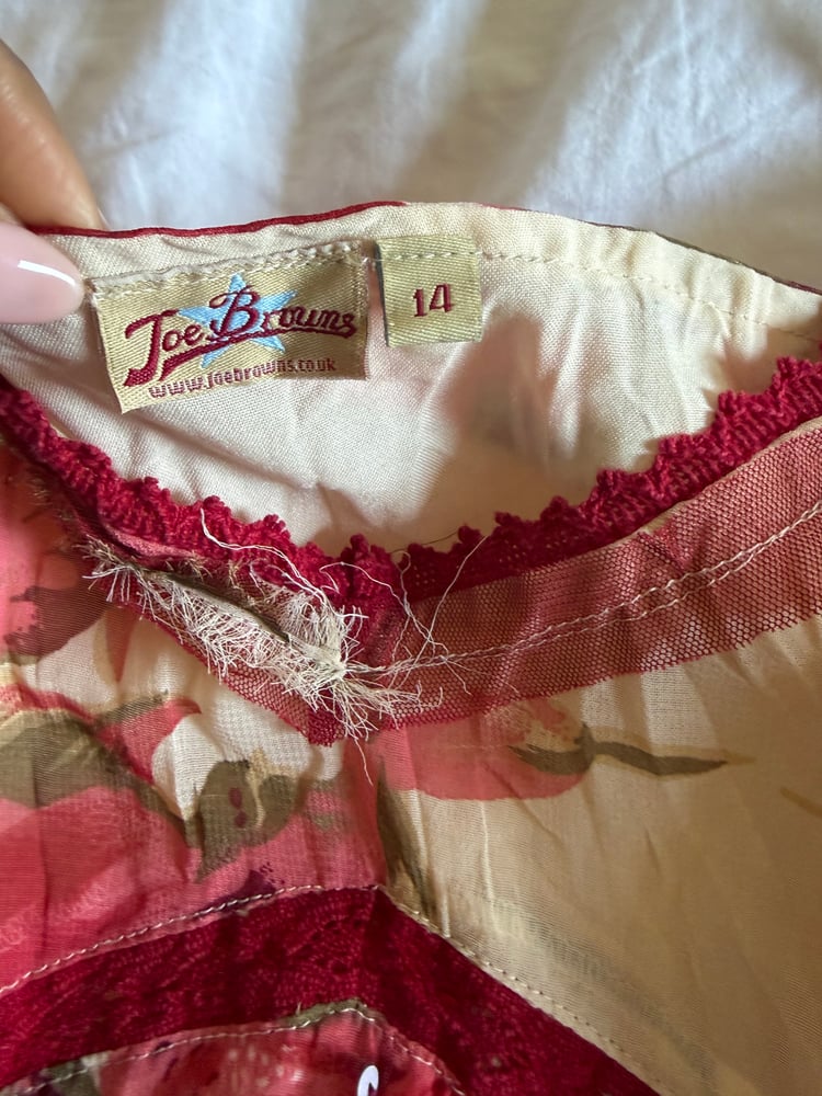 Vintage Y2K floral and sequin tie back cami