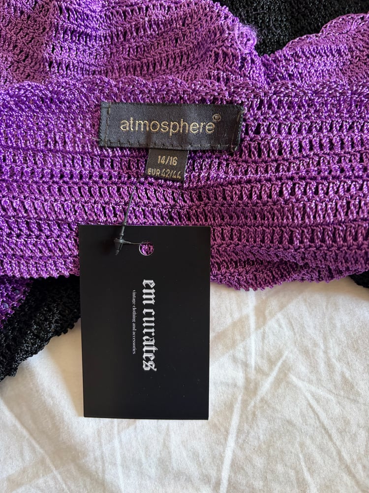 Vintage Y2K purple and black iridescent sequin crochet cami