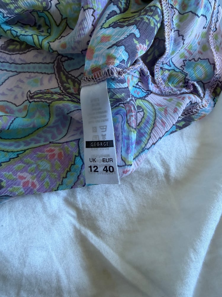 Vintage Y2K pastel paisley ruched bust cami