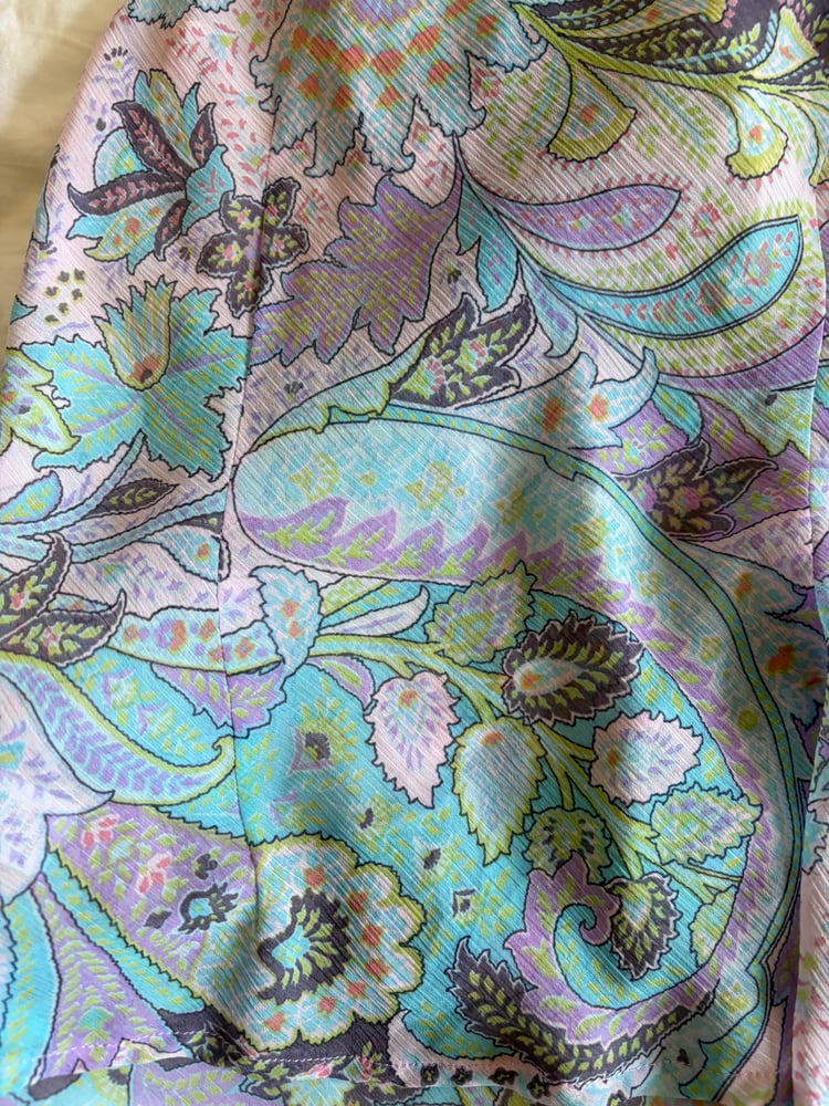 Vintage Y2K pastel paisley ruched bust cami