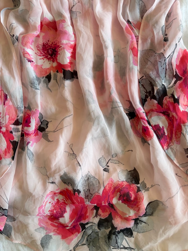 Vintage Y2K floral baby pink floaty babydoll cami