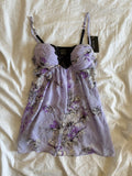 Vintage Y2K floral lilac floaty babydoll cami