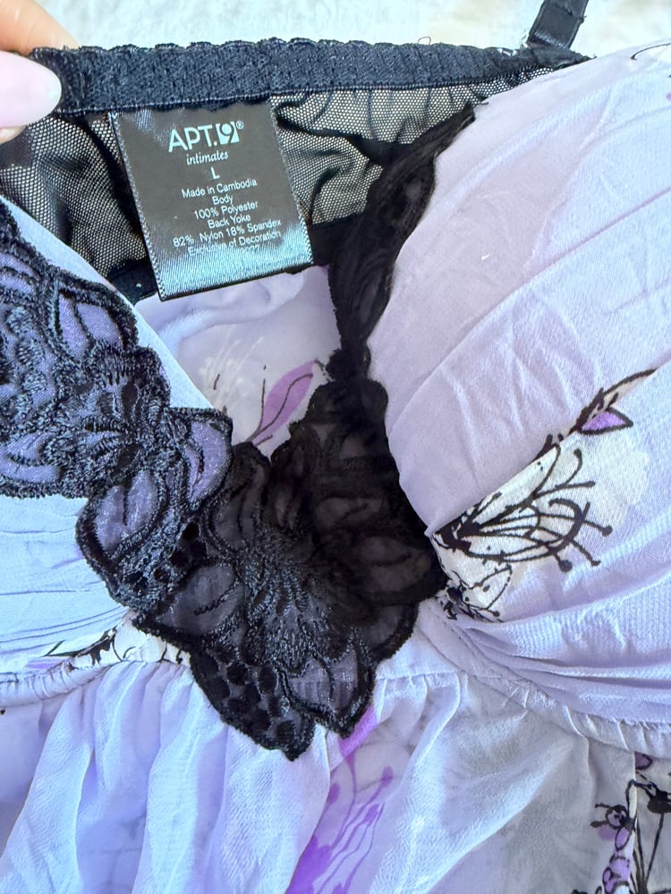 Vintage Y2K floral lilac floaty babydoll cami