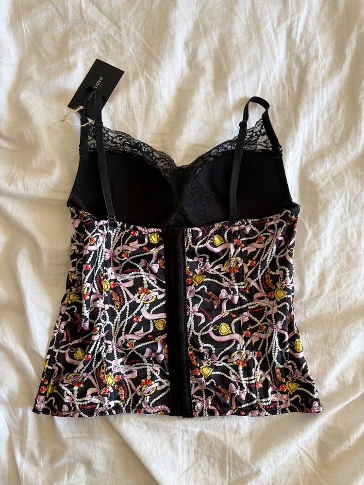 Vintage Y2K Yamamay graphic corset style cami