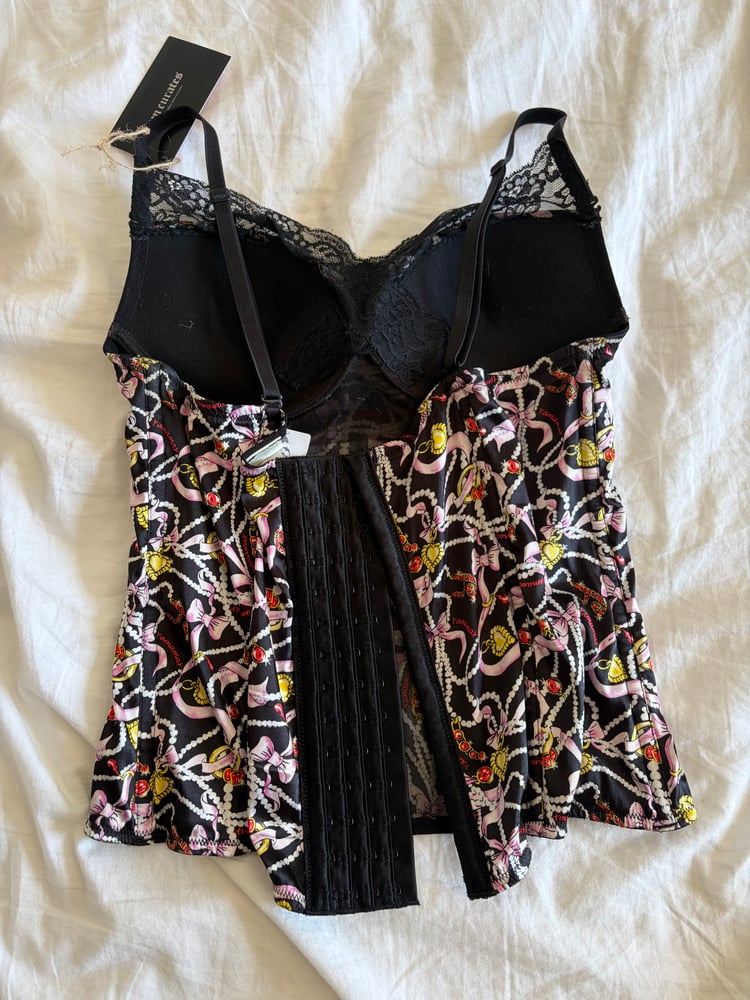 Vintage Y2K Yamamay graphic corset style cami