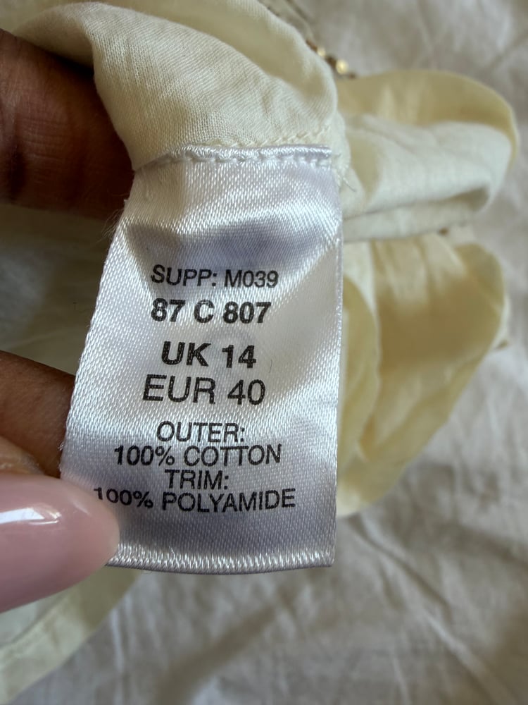 Vintage Y2K cream floral appliqué and multi sequin cami