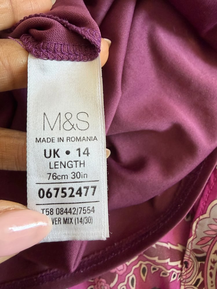 Vintage Y2K pink paisley floral floaty midi skirt