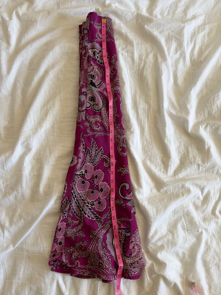 Vintage Y2K pink paisley floral floaty midi skirt