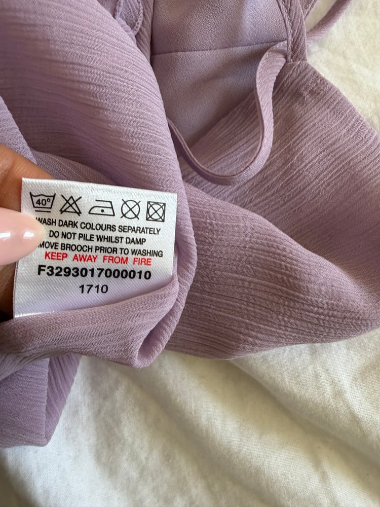 Vintage Y2K lilac ruched bust fairy cami with ruffle open detail