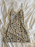 Vintage Y2K butterfly micromesh mini slip dress