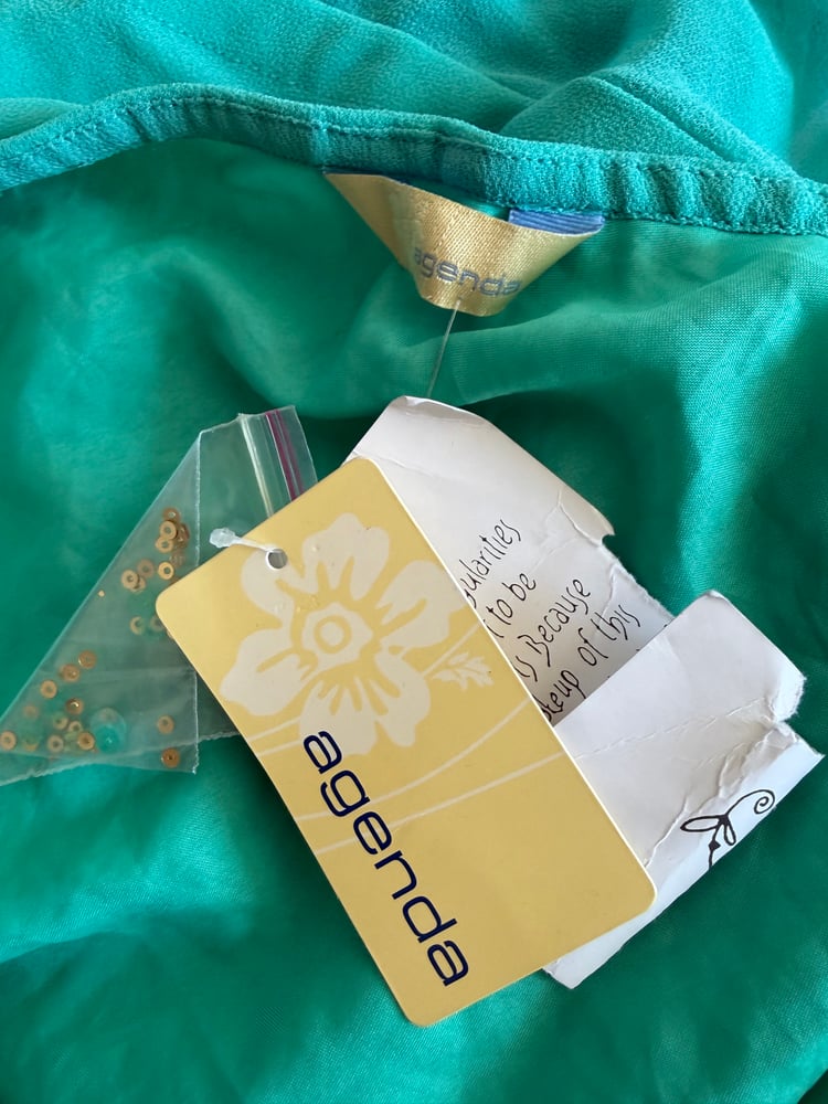 Vintage Y2K blue sequin mermaid cami 2000s deadstock with tags