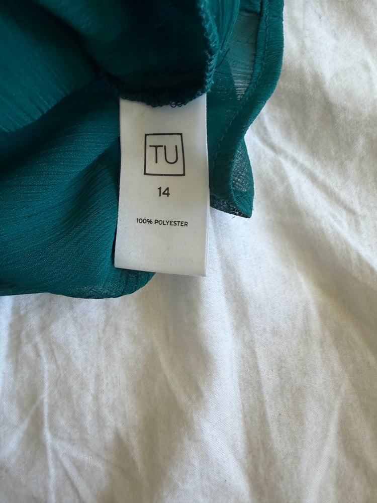 Vintage Y2K teal sequin top with side ties