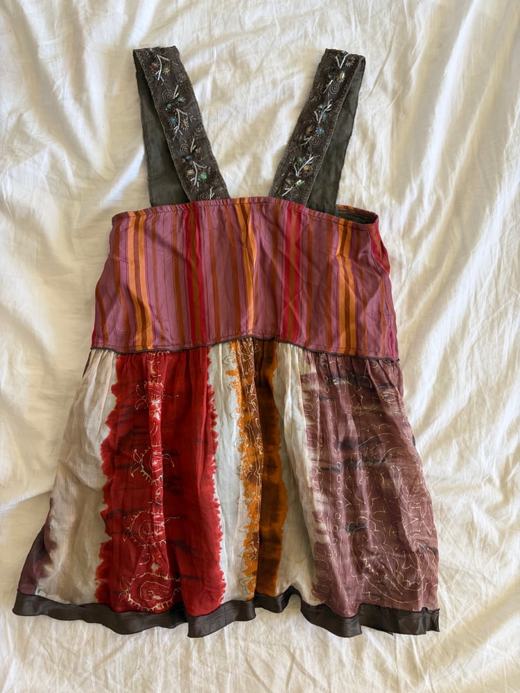 Vintage Y2K Italian sequin and beaded strap baby doll top