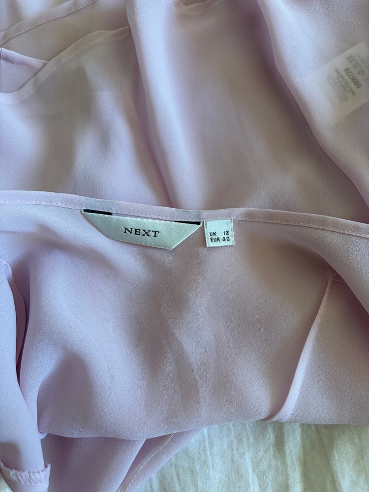 Vintage Y2K baby pink beaded long sleeve baby doll style top