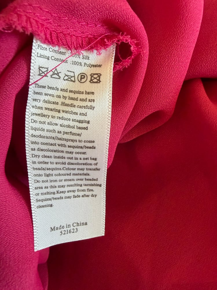 Vintage Y2K pink and green ombre embroidery sequin  silk cami
