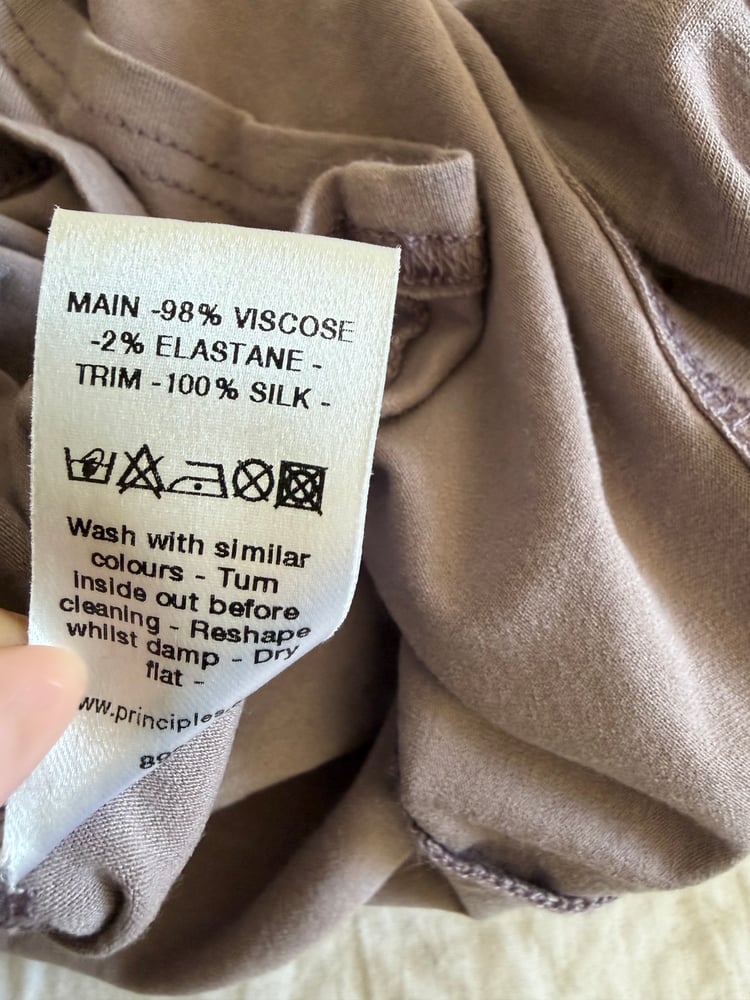 Vintage Y2K silk trim tie up dusty mauve cami